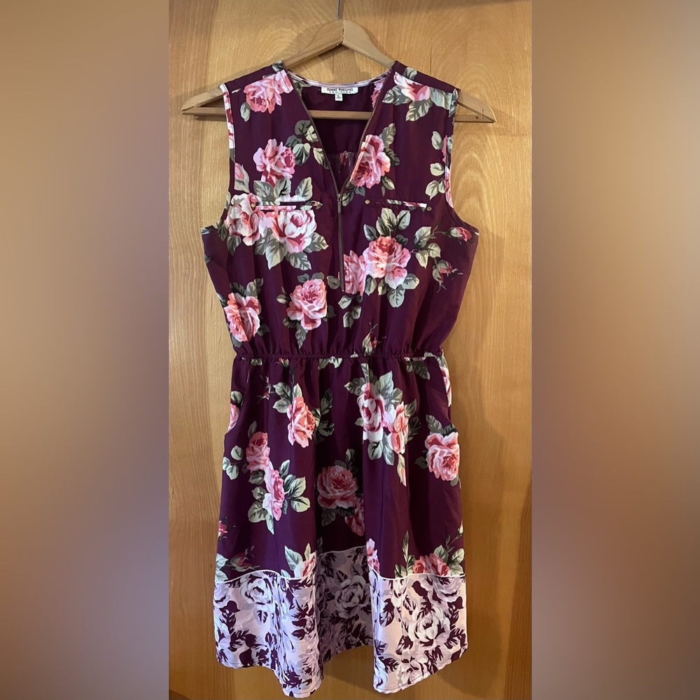 Purple Rose Mini Dress